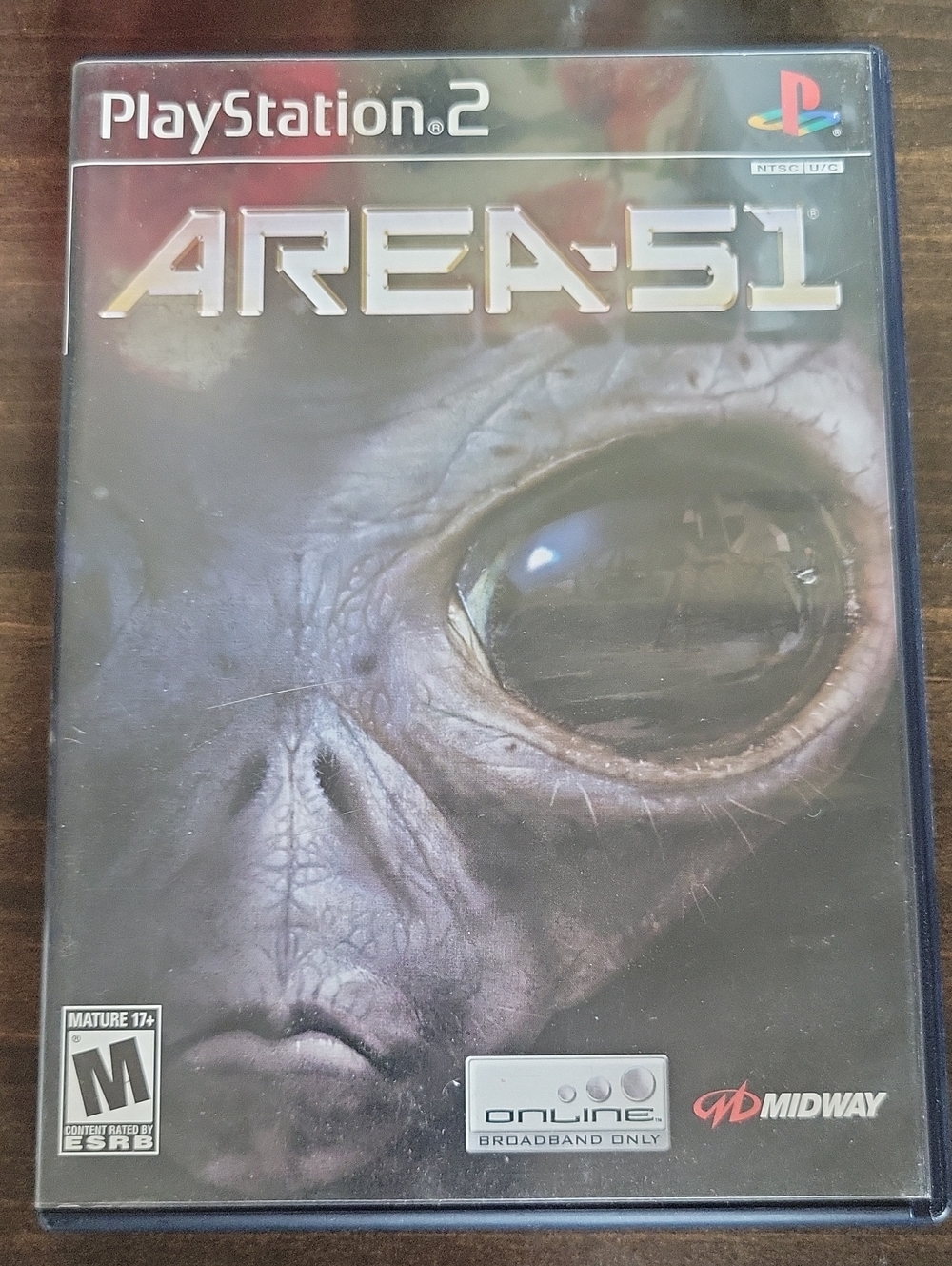 PlayStation 2 Area 51 (Black) Case, Artwork & Manuel